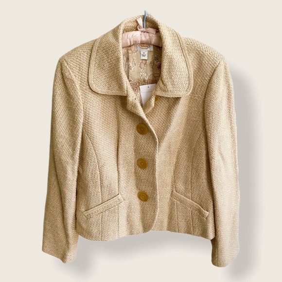 Talbots Jackets & Blazers - Talbots NWT Soft Gold Boucle Jacket